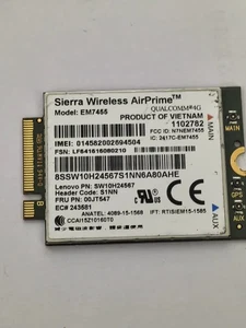 Genuine Lenovo Yoga X260 EM7455 Sierra Wireless AirPrime Card Module Qualcomm 4G - Afbeelding 1 van 1