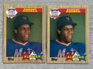 (2) 1987 Topps DWIGHT GOODEN Mets "Missing TM Logo" Error & Corrected Cards #603 - Bild 1 von 2