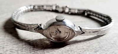 Reloj Pulsera Benrus 21 Joyas Suizo Bisel 10k Movimiento Cuerda Damas De Colección Foto 1 de 4