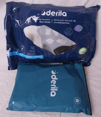 new - DERILA® Memory Foam Cervical Neck Pillow & Cooling Pillowcase, 20 x 12 - Image 1 of 4