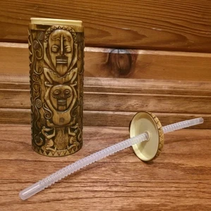 Disney Parks Trader Sam’s Tiki Trinkbecher WDW Walt Disney World Becher mit Strohhalm  - Bild 1 von 7