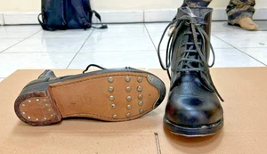 British Army WWII Style Ammo Boots Black Size 12 - Picture 1 of 3