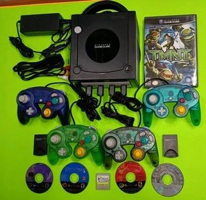 Nintendo GameCube Console Lot Bundle 4 Translucent Controllers 5 Games 3 Memory - Picture 1 of 23