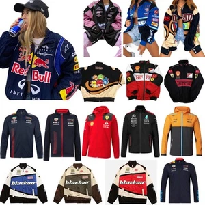 Damen Männer Motorradjacke Bomberjacke Jacke Racing Rennsport Mantel Casual - Bild 1 von 31