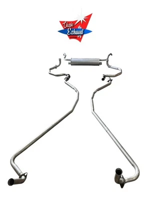 1963-1964 BUICK RIVIERA DUAL EXHAUST SYSTEM, ALUMINIZED WITH RESONATORS  - Image 1 of 3