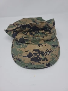 USMC Cover Garrison Marpat Digital Woodland US Marine Corps Hat Cap Size Medium - Picture 1 of 3