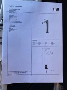 Vigo VG03013ARB - Single Hole Bathroom Sink Faucet - Antique Rubbed Bronze - Picture 1 of 5