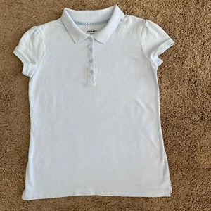 NWOT-Old Navy Girls Size 14 Light Blue Polo/Uniform Shirt - Picture 1 of 2