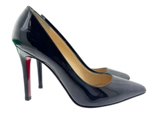 Christian Louboutin Women's Black Patent Leather Heels 35 (US 5) (CSC048360) - Picture 1 of 5