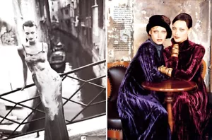 1993 Demarchelier Amber Valletta Shalom Harlow 12 páginas revista editorial Venecia - Imagen 1 de 6