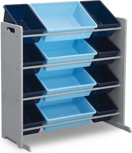 New- Kids Toy Storage Organizer with 12 Plastic Bins - Greenguard - Picture 1 of 5