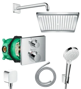 Hansgrohe Unterputz Duscharmatur Set Thermostat Armatur Regendusche iBox - Bild 1 von 14
