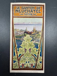Ancien Dépliant Brochure Touristique LE CANTON DE NEUCHÂTEL Suisse - Imagen 1 de 5