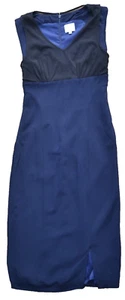REISS Abendkleid Größe 6 marine schwarz gefüttert Wollmix Damen figurbetont ärmellos - Bild 1 von 10