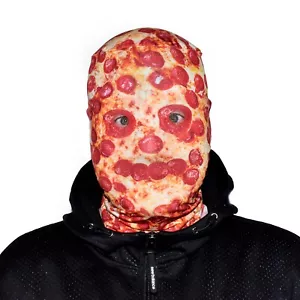 Scary Halloween Face Mask Pizza Face 3D Effect Fancy Dress Horror FS143 - Picture 1 of 11