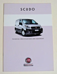Fiat . Scudo . Technical Specifications & Equipment . Feb 2009 Sales Brochure - Picture 1 of 1