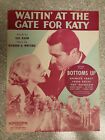 Waitin At The Gate For Katy By Spencer Tracy Boles Sheet Music Vintage
