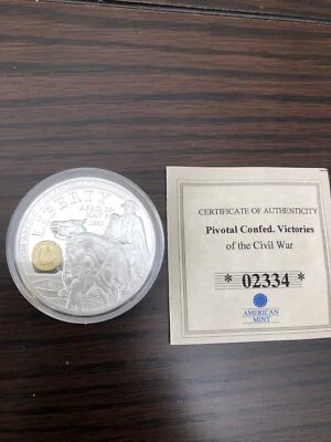 BATTLE OF CHANCELLORSVILLE COMMEMORATIVE COIN PROOF VALUE $99.95 - Image 1 of 4