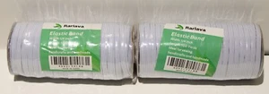 SEALED 2pk Rarlava White Craft Sewing Elastic 1/4in 100 Yards Each - Picture 1 of 2