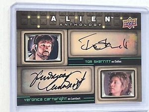 2016 UD ALIEN ANTHOLOGY TOM SKERRITT VERONICA CARTWRIGHT AUTO DALLAS & LAMBERT - Picture 1 of 2