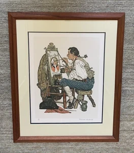 Norman Rockwell Original Hand Signed Lithograph "Ye Pipe & Bowl Tavern" 90/200 - Picture 1 of 4