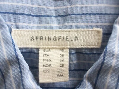 Springfield hellblau-gestreifte Hemdbluse Damen Gr. 36/38 - Bild 1 von 4
