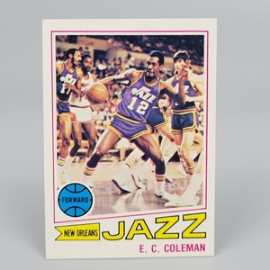 1977 Topps E.C. Coleman #123 New Orleans Jazz Basketball NM+ White Back