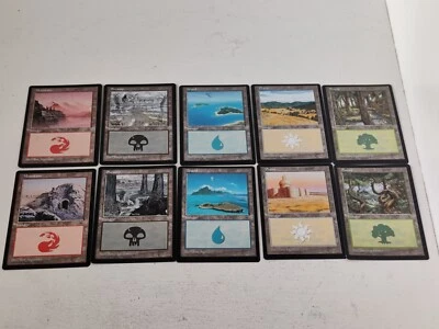 Magic The Gathering MTG Portal Second Age Basic Lands M/NM 10 Cards  - Bild 1 von 4