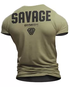 097. Savage Back Design Workout T-Shirt for Men - Picture 1 of 40
