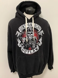 Sons of Anarchy Black Hoodie Sz XL by Platinum Waves Outlaw - Imagen 1 de 7