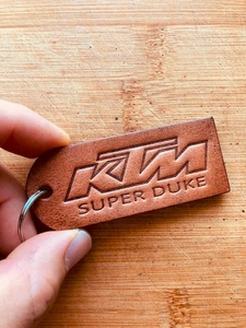 Leder Schlüsselanhänger leather keychain - KTM Super Duke OG - Picture 1 of 4