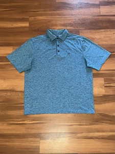 Cinch Golf Polo Blue Logo Button Short Sleeve Polyester Blend Men’s Size XL - Picture 1 of 14