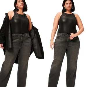 Neu ohne Etikett Good American besser als Leder schwarzer Body – Größe 6/3XL - Bild 1 von 10