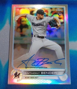 Anthony Bender 2022 Topps Chrome Rookie Auto Refractor #RA-AB (Marlins) SP /499 - Picture 1 of 2