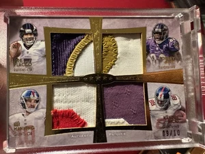 2012 Topps Five Star Flacco, Manning. Smith, Nicks, Tri Color Quad Patch #/10 - Picture 1 of 4