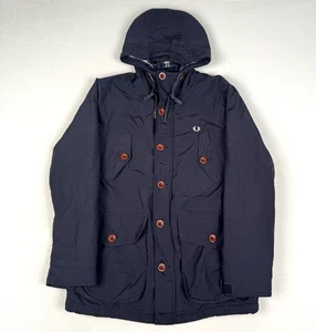 Fred Perry Mountain Parka Navy Blue Small Mod Scooter Casuals Terraces Outerwear - Picture 1 of 8