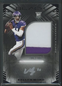 Parche de camiseta Panini Black Kellen Moon #206 Rookie RC 2021/199 Vikings - Imagen 1 de 2