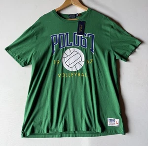 Polo Ralph Lauren Volley 67 Tshirt Men Large Classic Fit Tee Green New - Picture 1 of 15