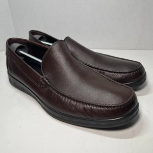 Ecco S Lite Schuhe Herren 12 Leder Halbschuhe Mokassins dunkelbraun burgund gebraucht, in einwandfreiem Zustand - Bild 1 von 10