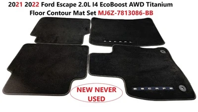 2021 2022 Ford Escape EcoSport Titanium Black Floor Mat Carpet Set MJ6Z7813086BB - Image 1 of 4
