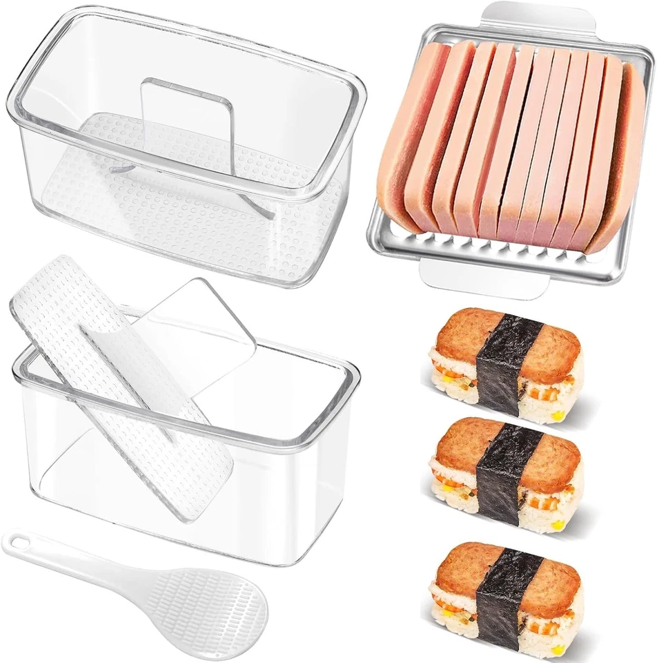 Musubi Press Mold Kit with Slicer for SPAM, 2 Pack Hawaiian Sushi Rice Press ... - Image 1 of 2