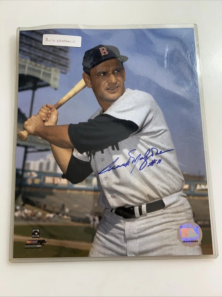 Foto brillante autografiada firmada por Frank Malzone de 8x10 de los Medias Rojas de Boston zaes Foto 1 de 2