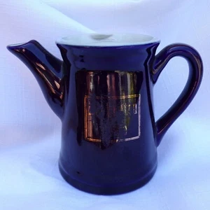 CB&Q Burlington Route Teapot Hall China Cobalt Blue AS IS - Imagen 1 de 6