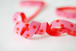 Webband Zierband Borte Bordüre von farbenmix Punkte Dots 10 mm beidseitig - Bild 1 von 1