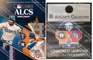 2023 ALCS PROGRAM & TEAM PIN AMERICAN LEAGUE CHAMPIONSHIP SERIES HOUSTON ASTROS - Picture 1 of 3