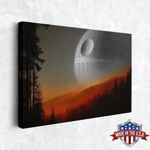 Death Star Rising Star Wars Wandbild, Leinwandbild für Wohndeko, Kunstposter - Bild 1 von 10