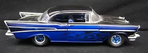 CASTLINE 1:25 1957 CHEVROLET BEL AIR Hot Rod Blue No Box - Imagen 1 de 5