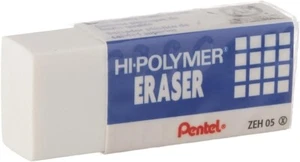 NEW Pentel Hi-Polymer Non-Abrasive White Block Eraser ZEH05 art drawing writing - Picture 1 of 2