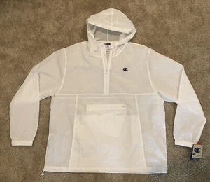 NEW Champion Anorak Pullover Hoodie Jacket - Men’s XL - White - Picture 1 of 5
