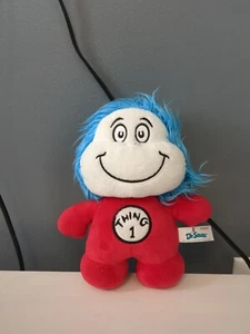 Dr Seuss Thing 1 & Thing 2 Plushie Two Sided 9" Plush By Aurora World 2019 - Picture 1 of 2